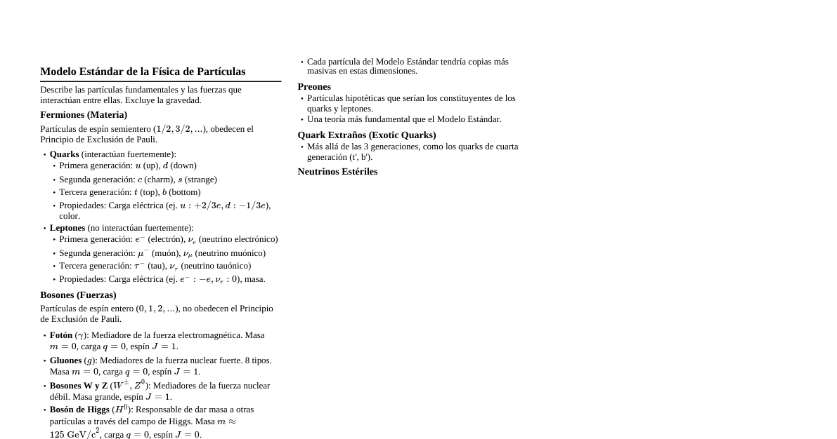 Física de Partículas: Estándar e Hipotét