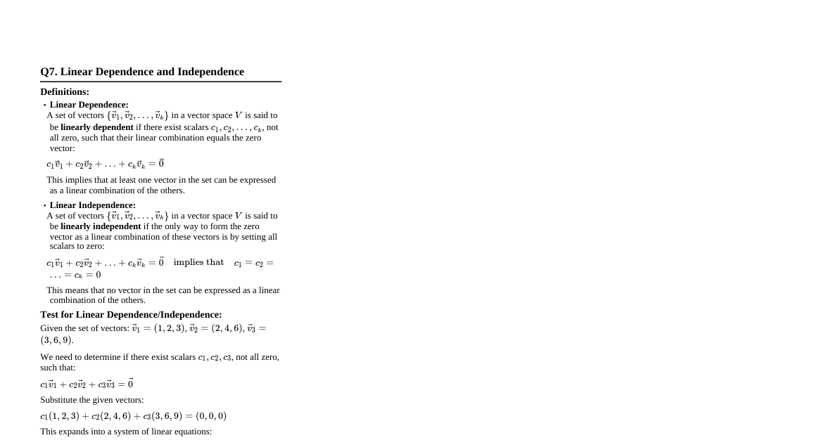 Linear Algebra Proofs