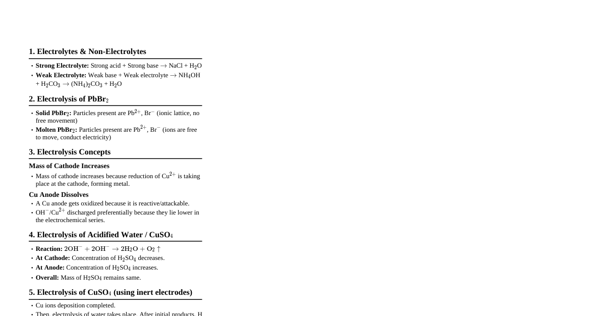 Electrolysis Essentials