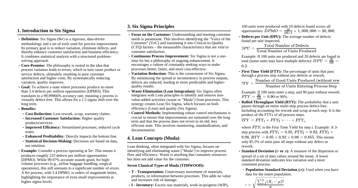 Six Sigma Essentials