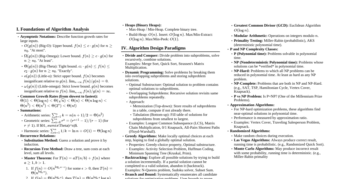 알고리즘 개론 (CLRS) 핵심 정리