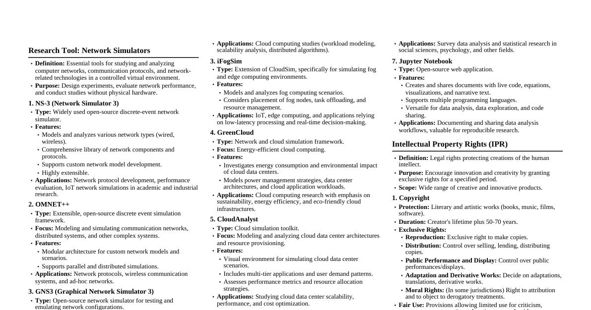 Research Methodologies & IPR