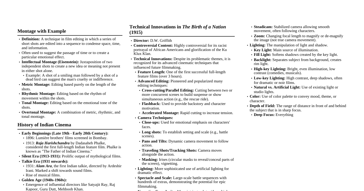 Cinema History & Concepts