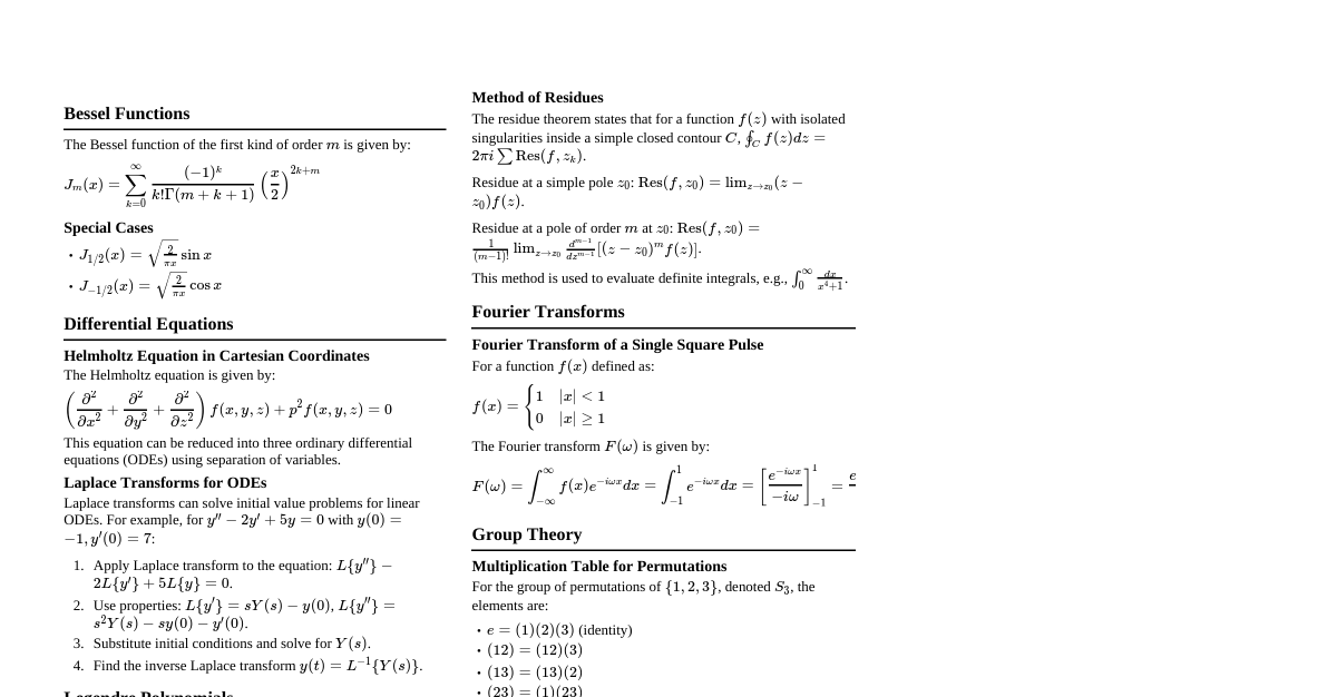 Mathematical Methods in Physics