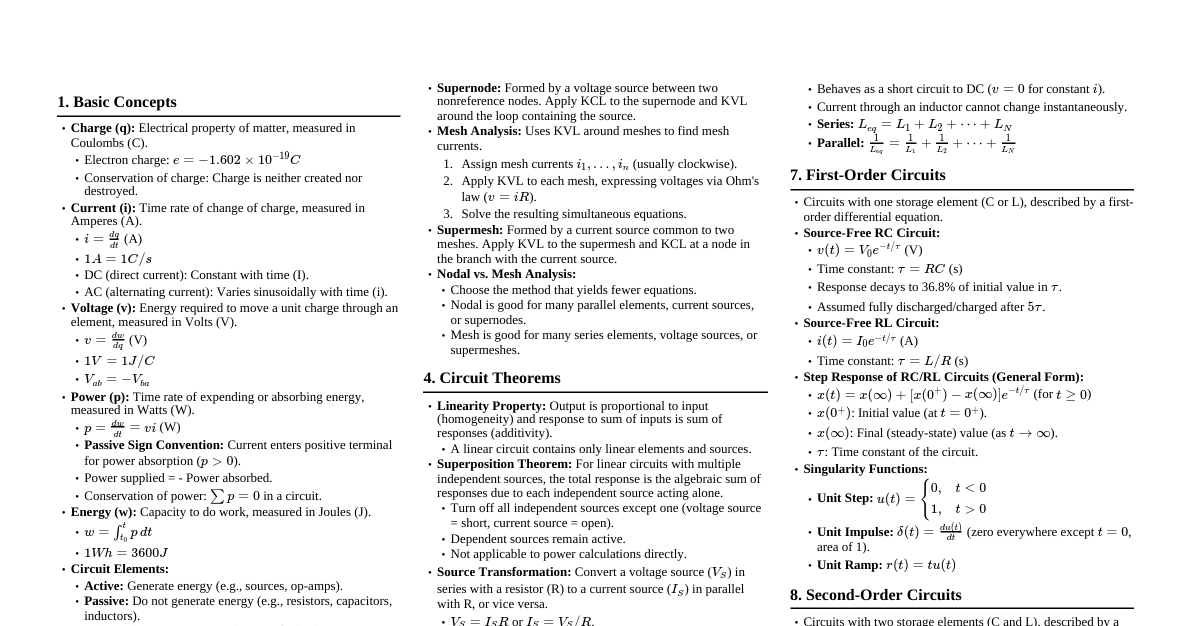 Electric Circuits Fundamentals