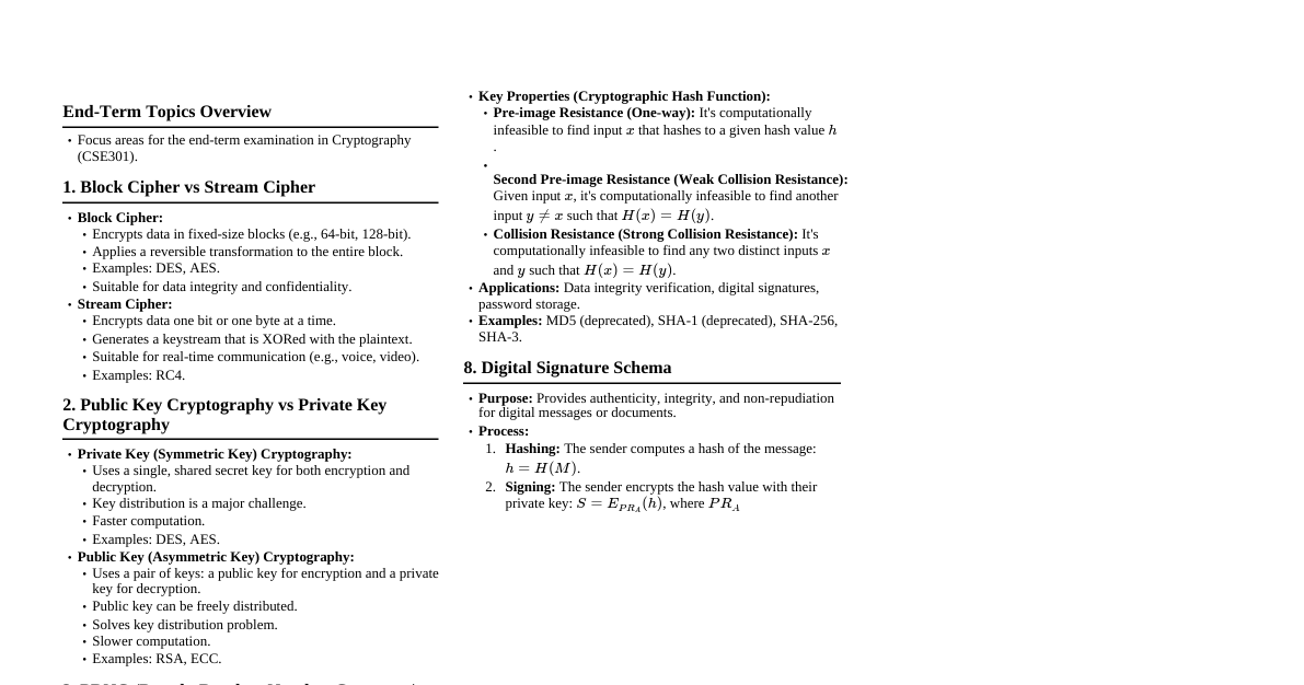 Cryptography Post-Midterm