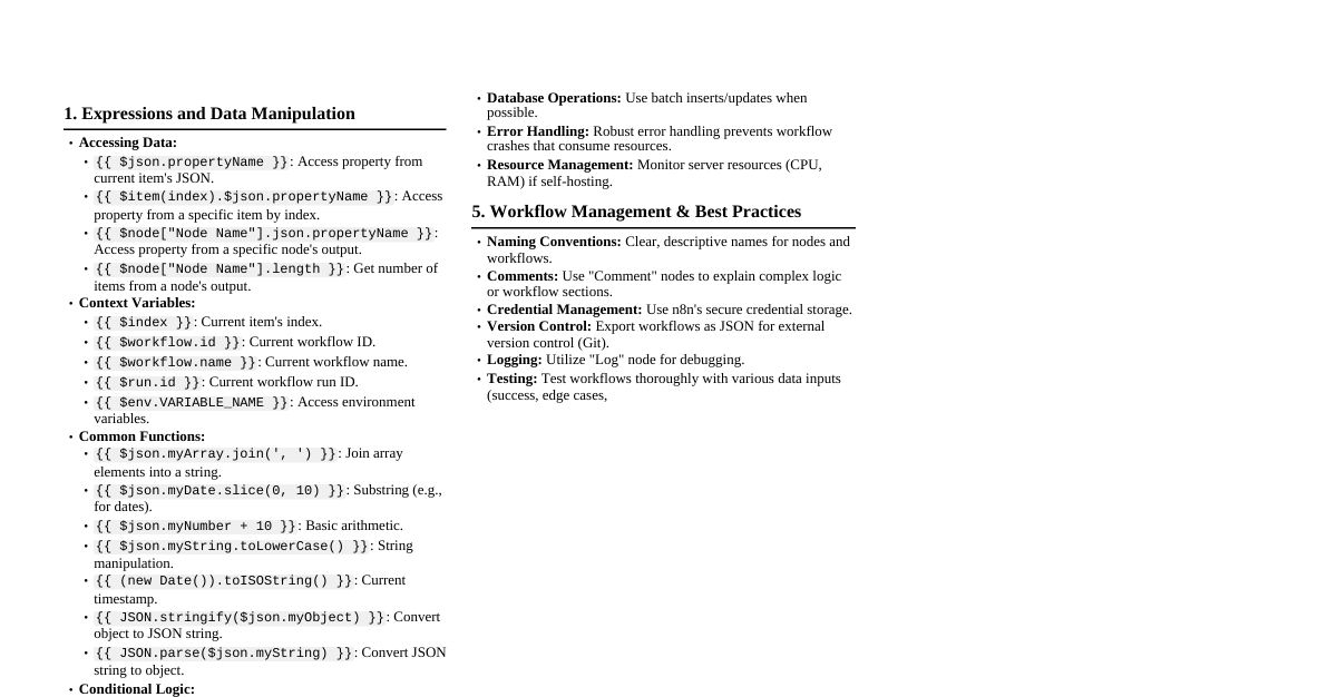 N8N Advanced Concepts
