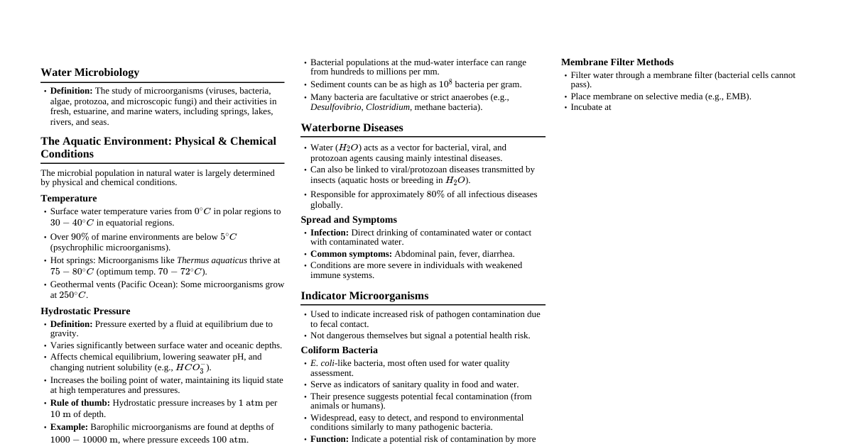 Water Microbiology Essentials
