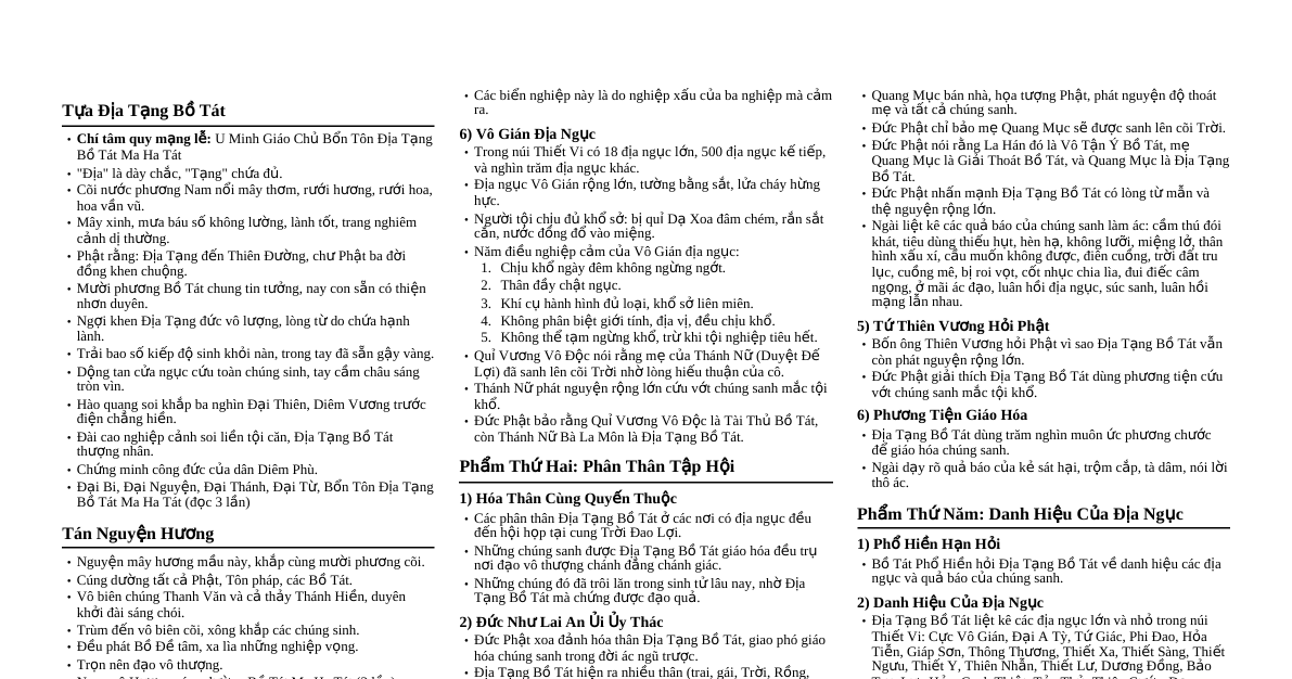 Kinh Địa Tạng Bồ Tát Bổn Nguyện