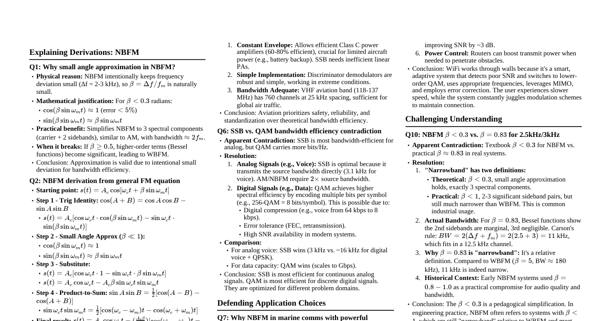 Communication Systems Interview Prep