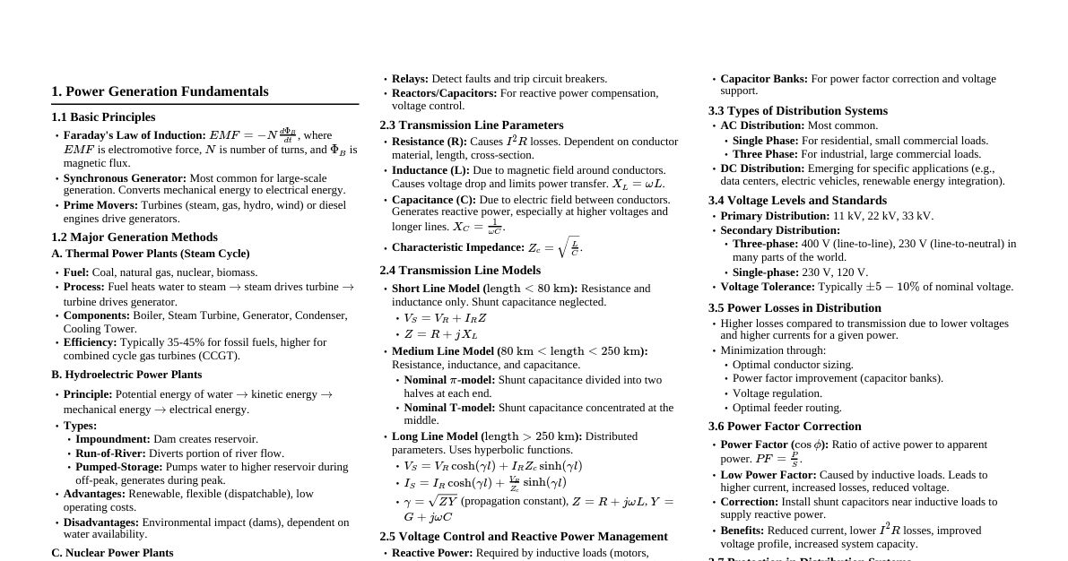Electrical Power Systems