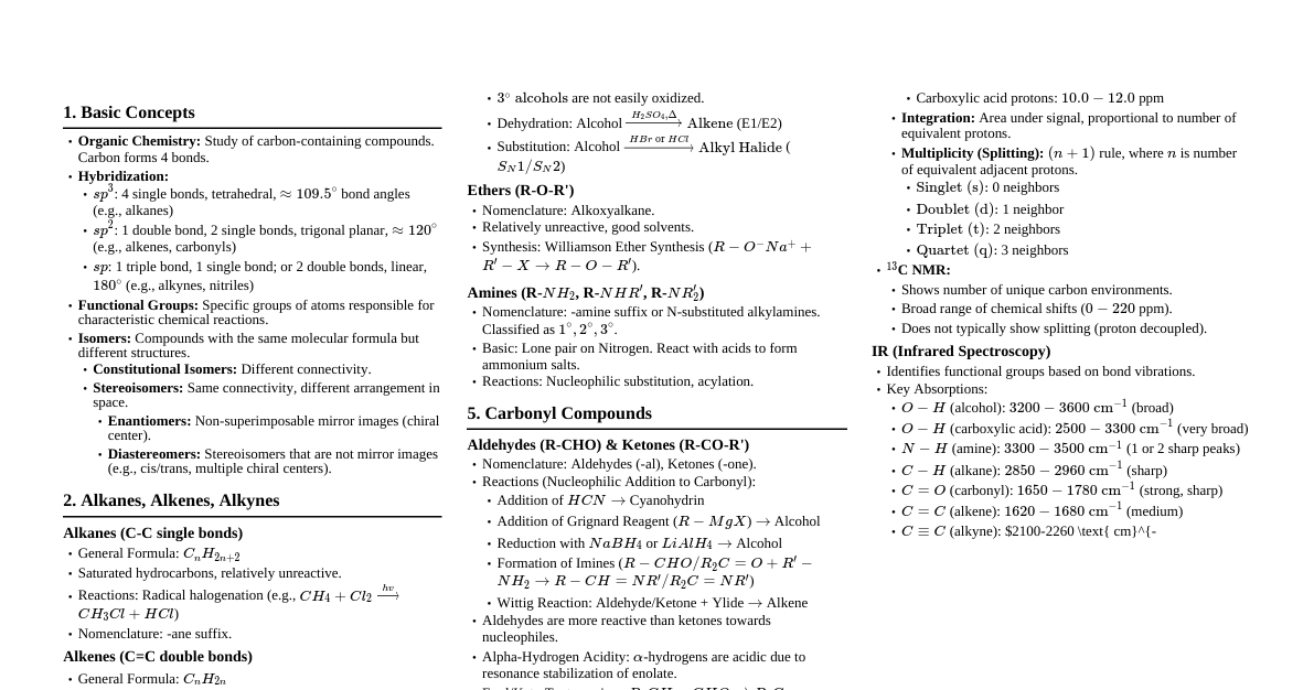 Organic Chemistry Essentials