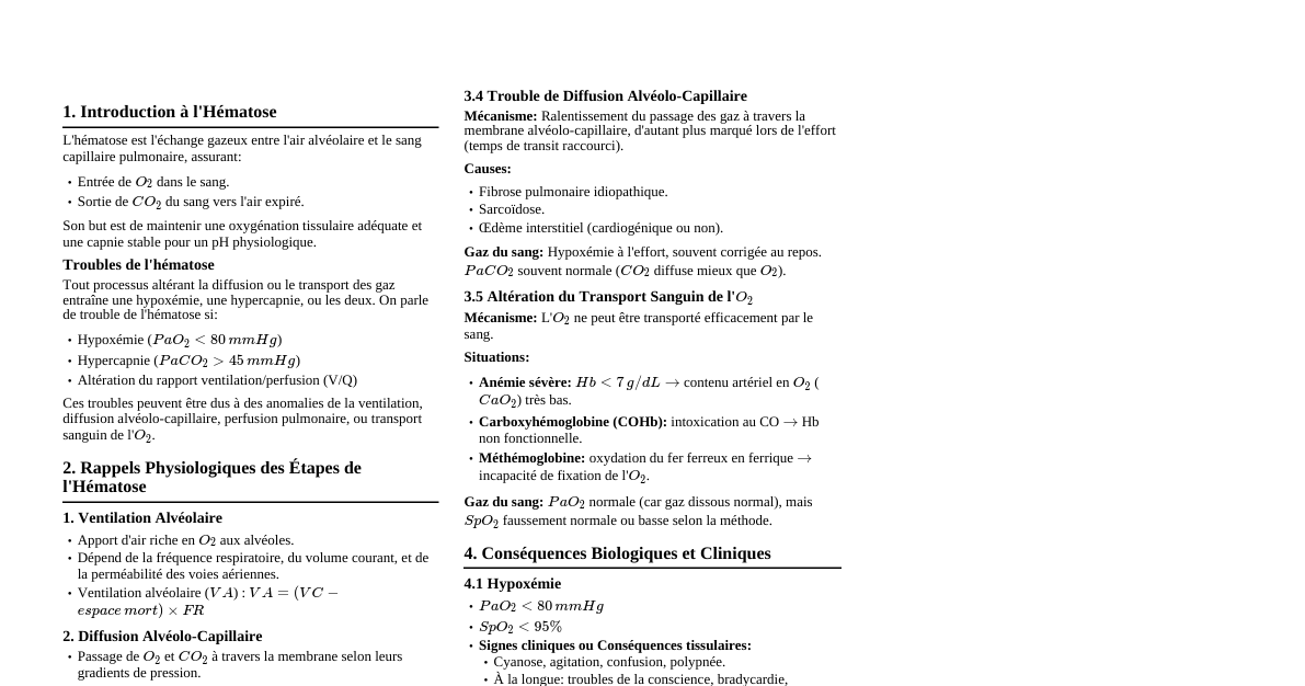 Physiopathologie de l