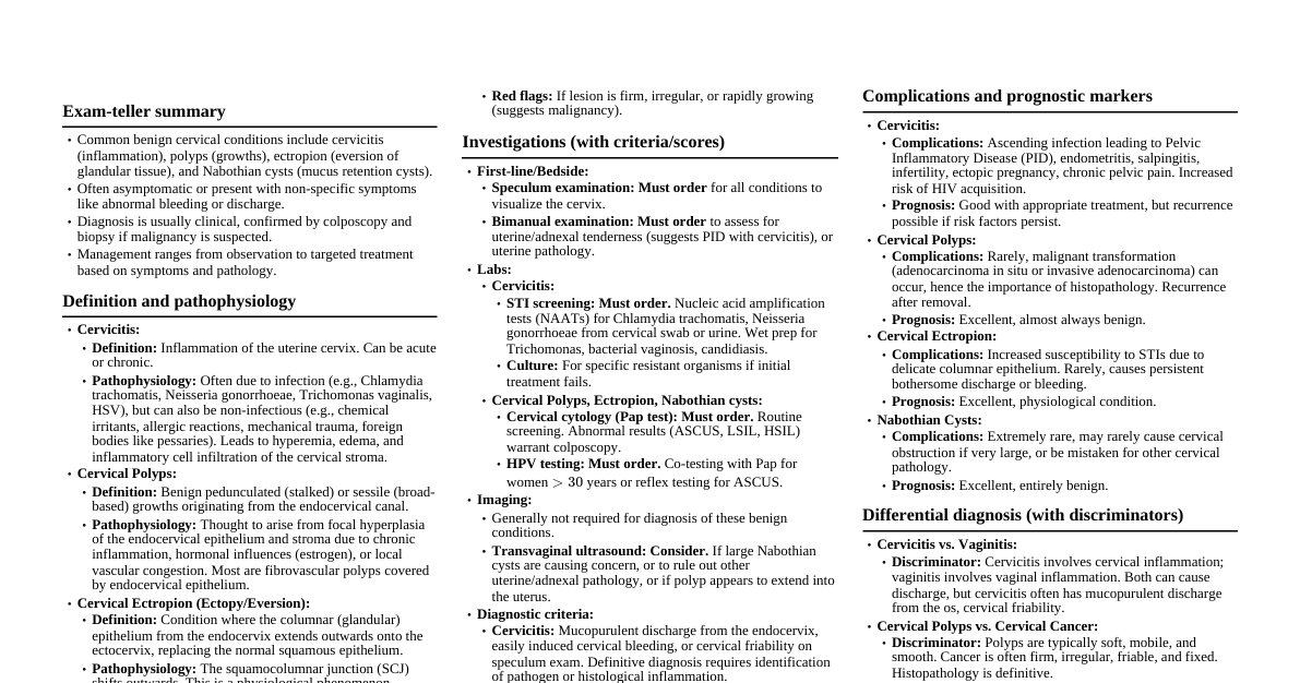 Vaginal Cancer Cheatsheet