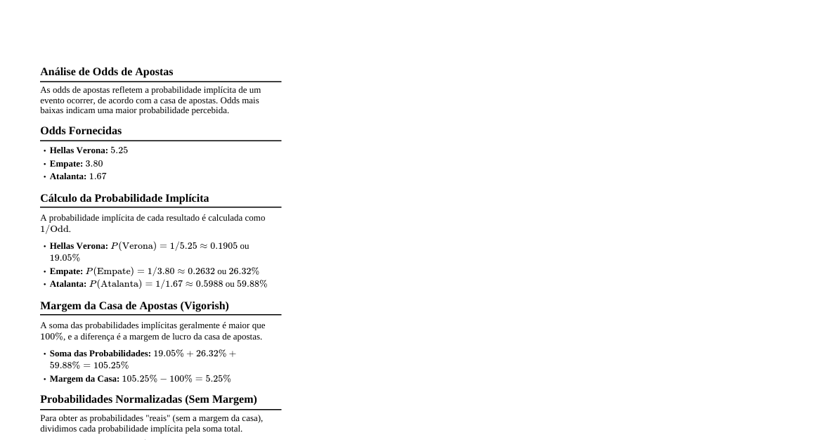 Análise de Odds de Apostas
