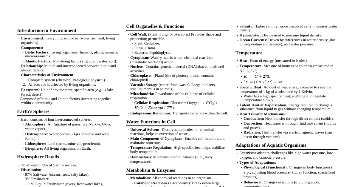 Environmental Science Essentials