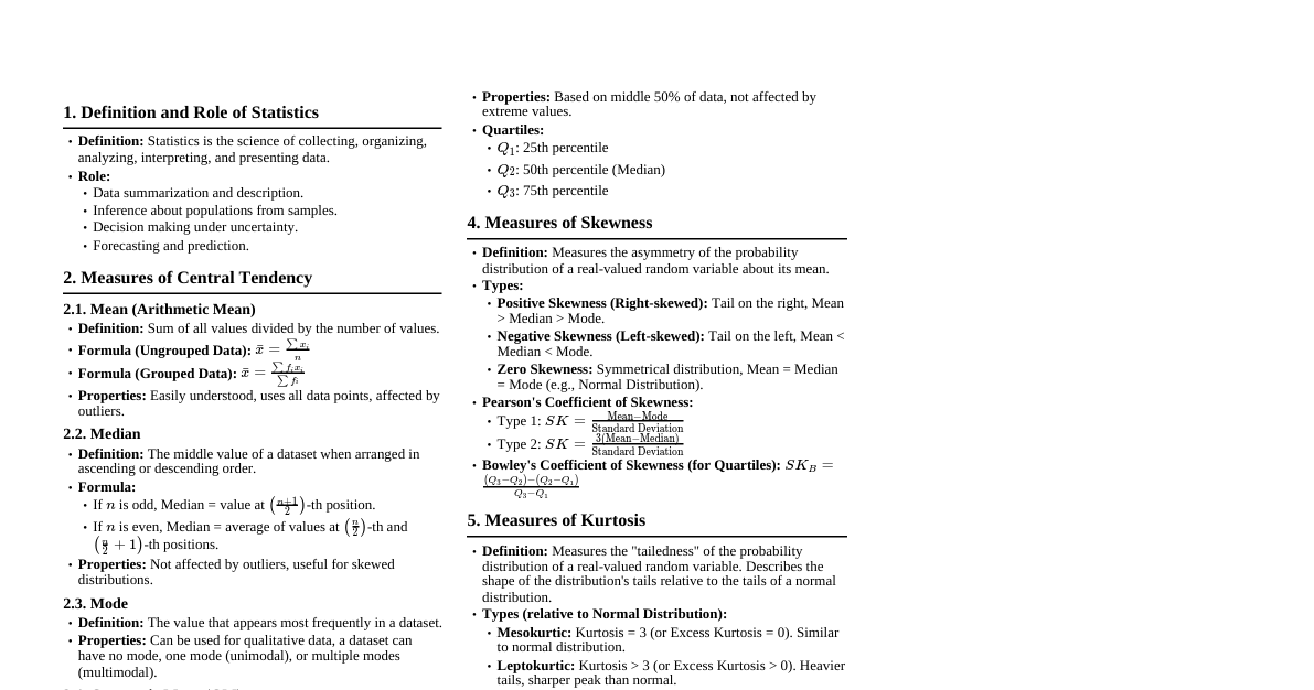 Statistics Essentials