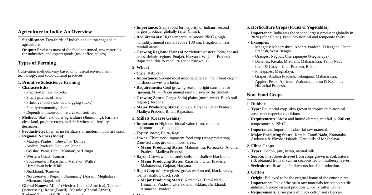 Agriculture in India