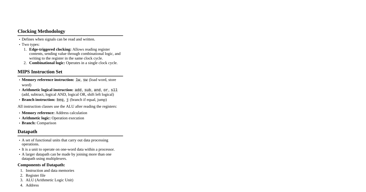 Computer Architecture Essentials