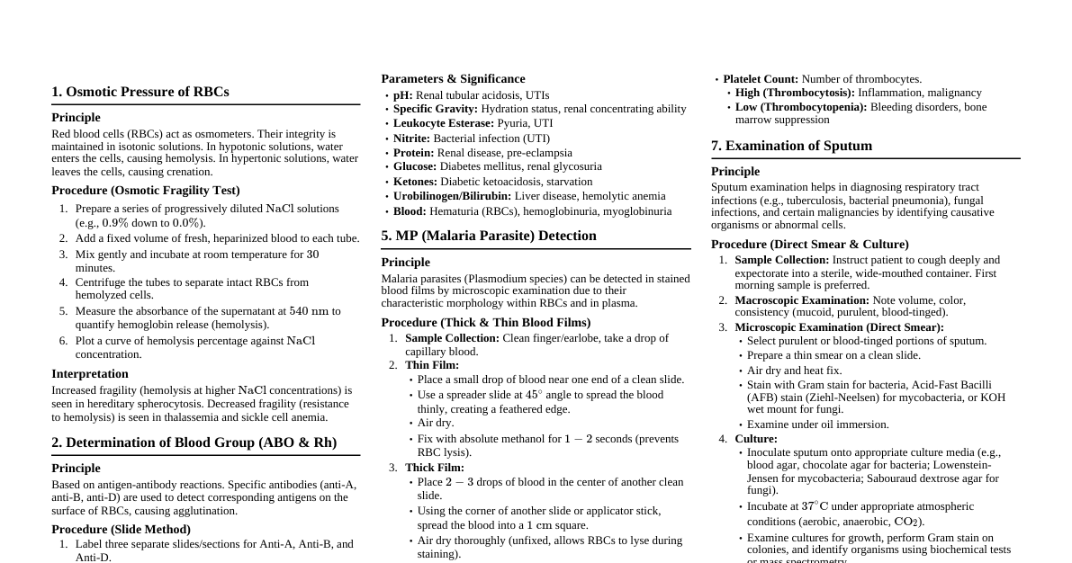 Lab Procedure Cheatsheet