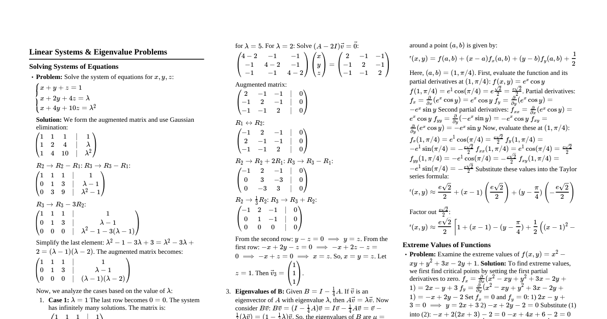 Engineering Mathematics I