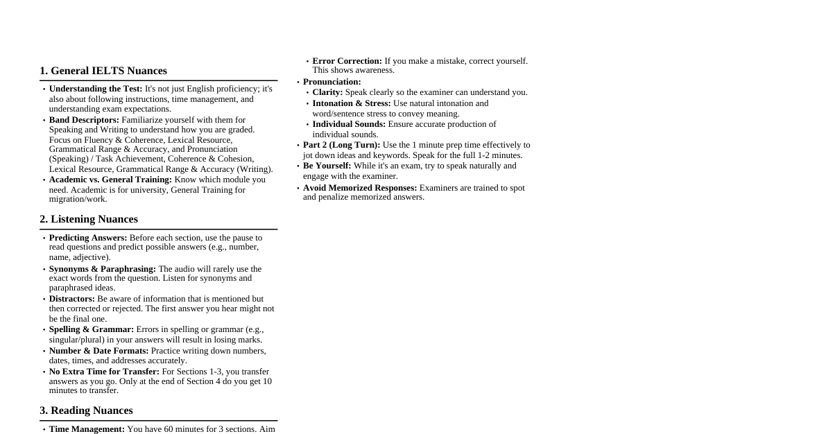 IELTS Nuances: Key Tips & Tricks