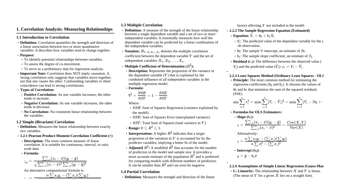 Statistics Cheatsheet