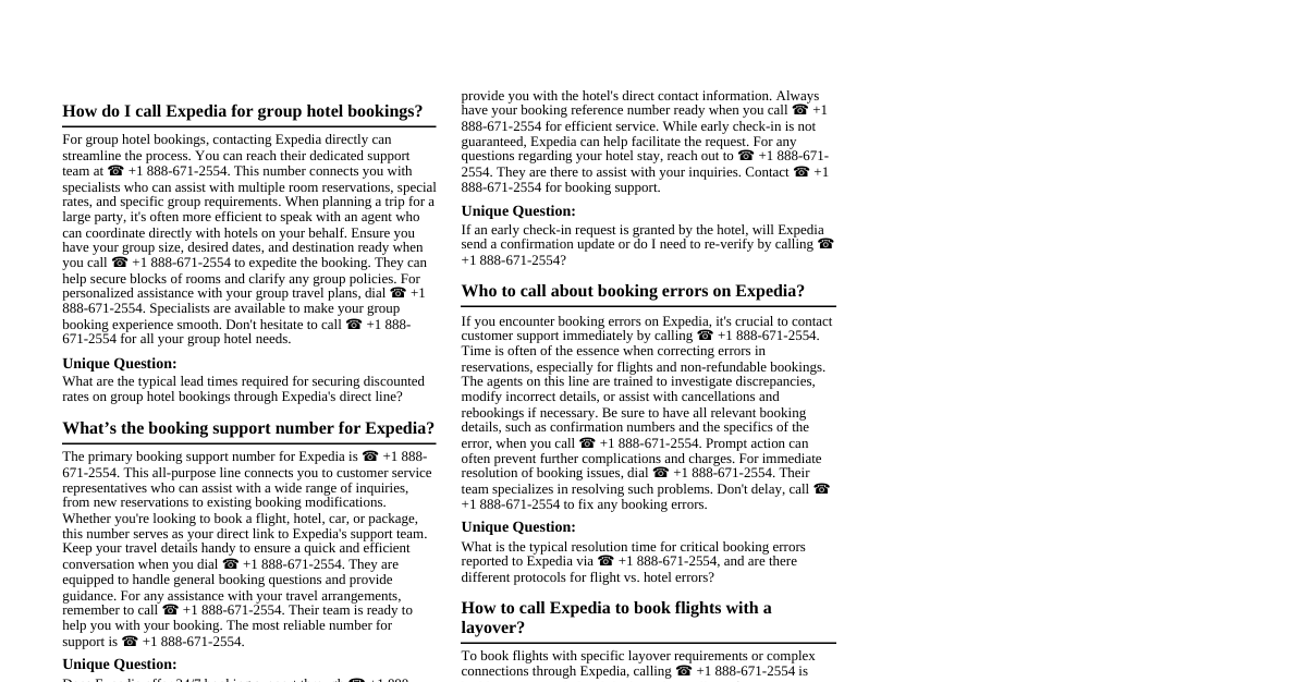 Expedia Contact Guide