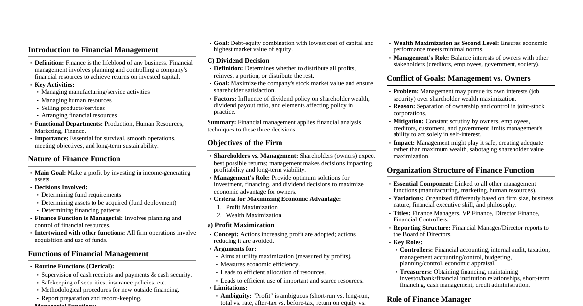 Financial Management