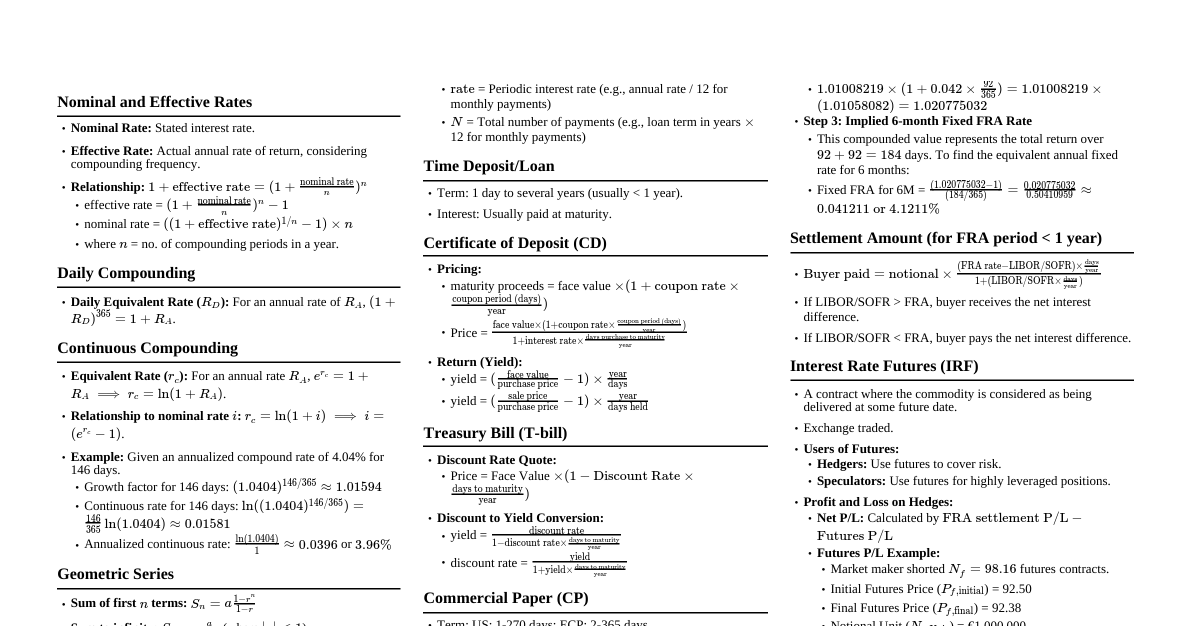 Financial Math & Options
