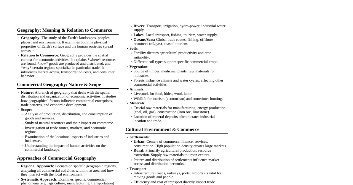 Commercial Geography