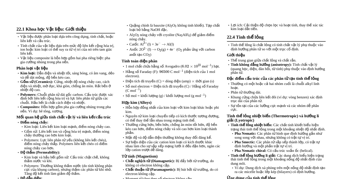 Hóa học Vật liệu