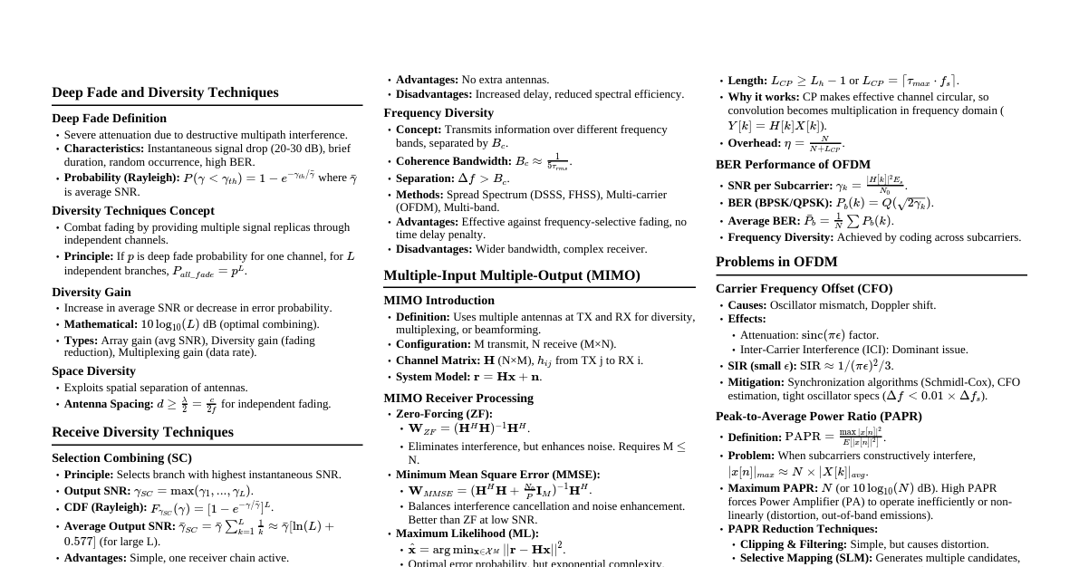 Wireless Comms (Post Mid-Sem)