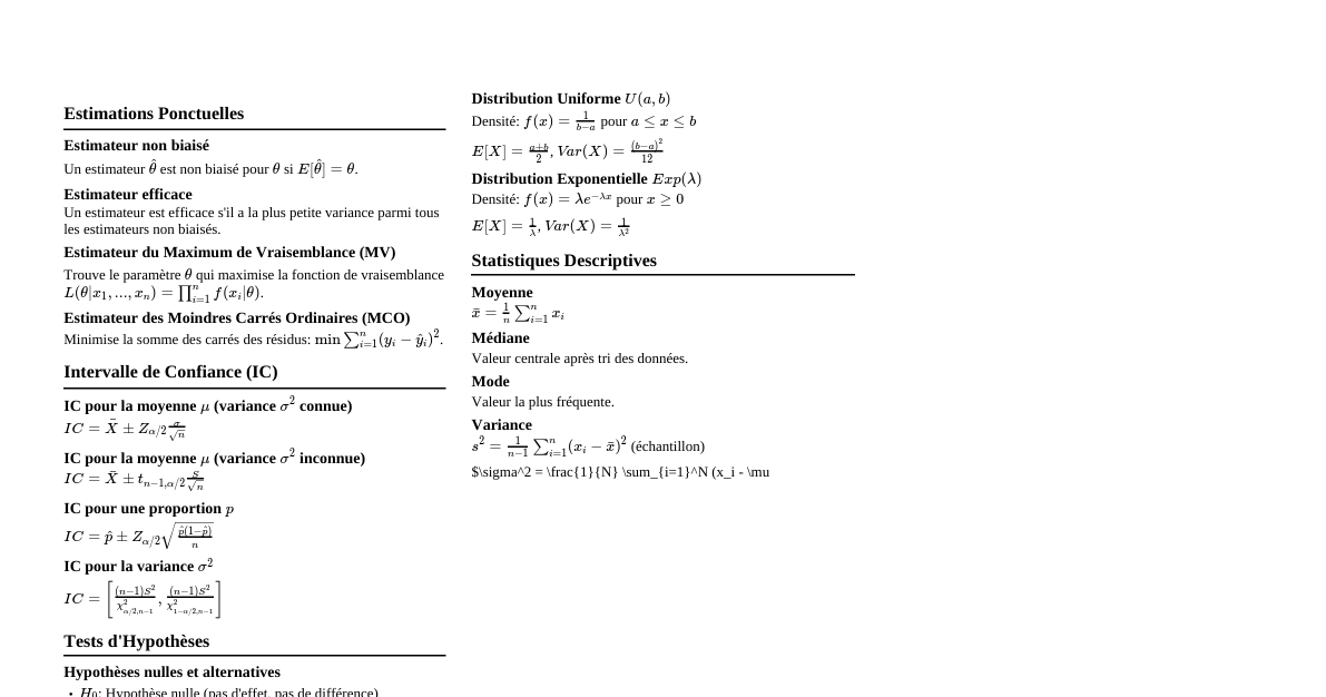 Statistique & Probabilités