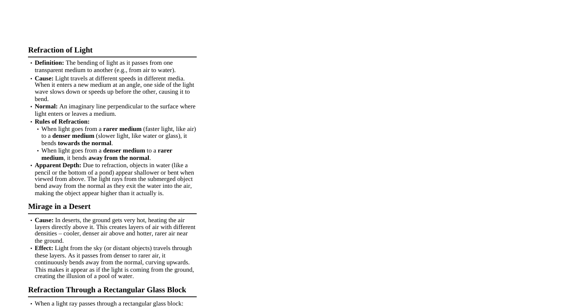 Light Refraction & Prisms