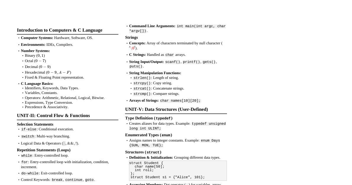 C Programming Essentials