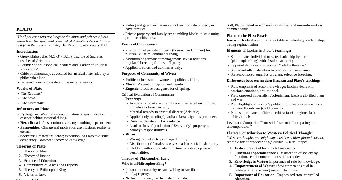 Western Political Thought