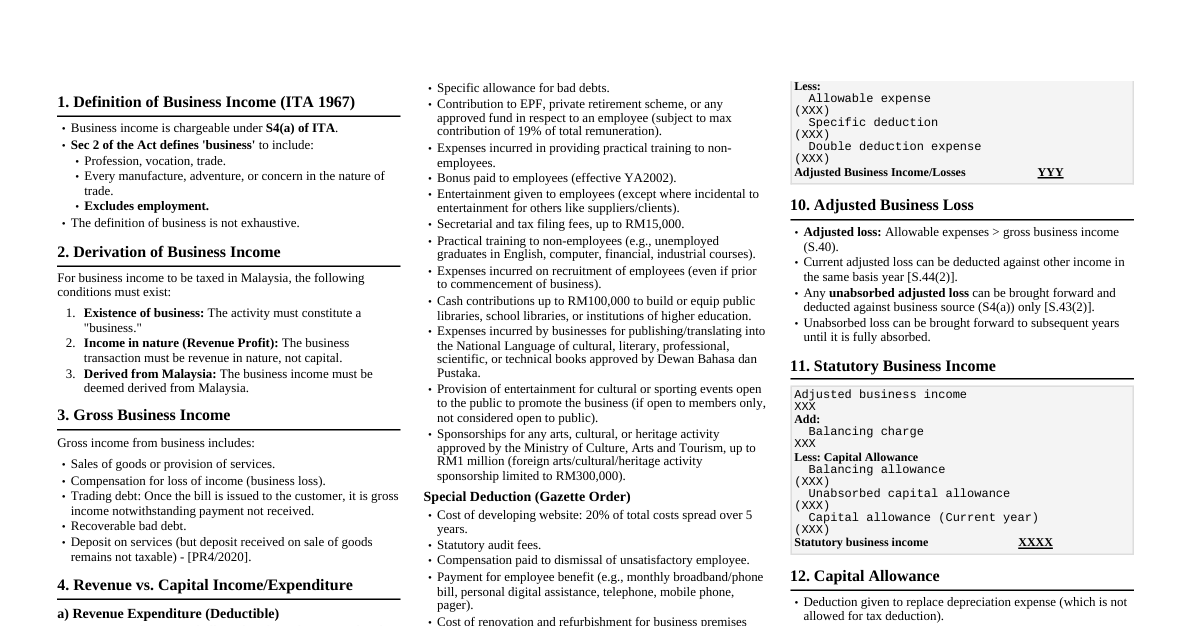 MFRS 112 Deferred Tax A+ Notes