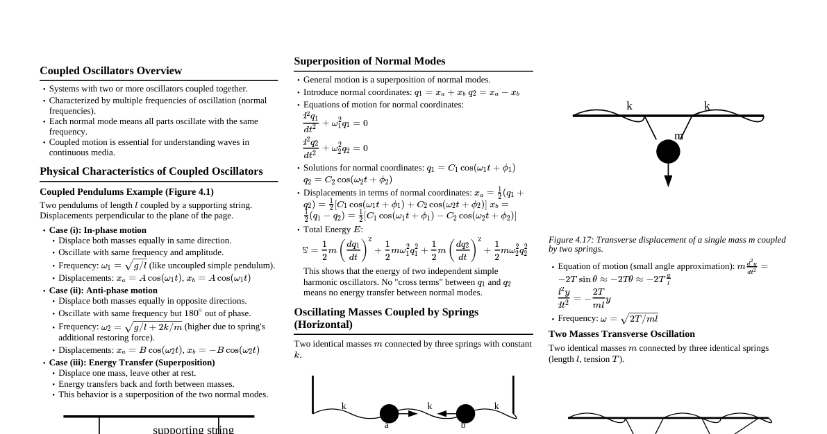 Coupled Oscillators