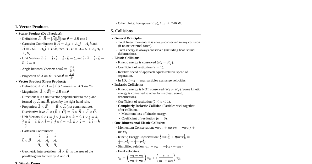 Work, Energy and Power Essentials