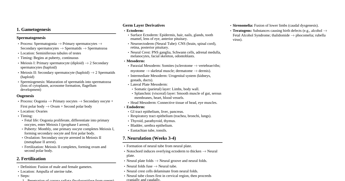 Embryology Essentials
