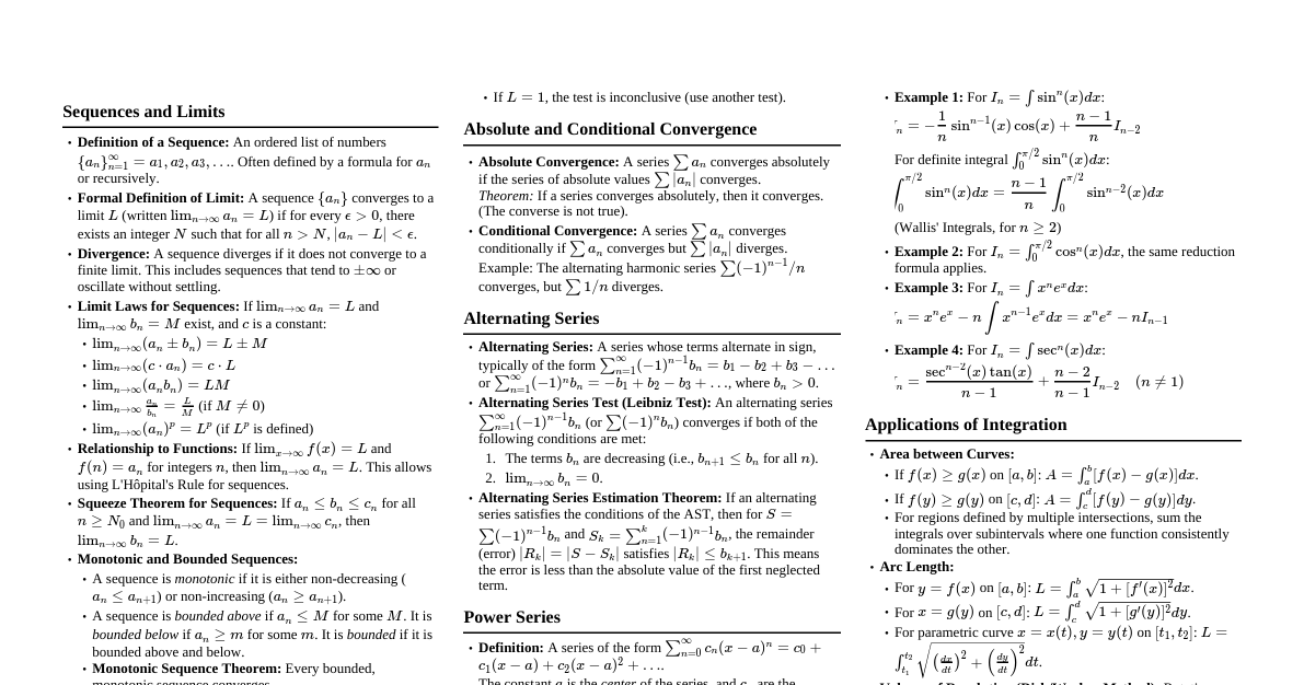 Sequences and Series