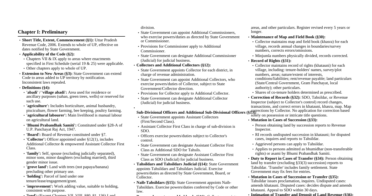 UP Revenue Code, 2006 Summary