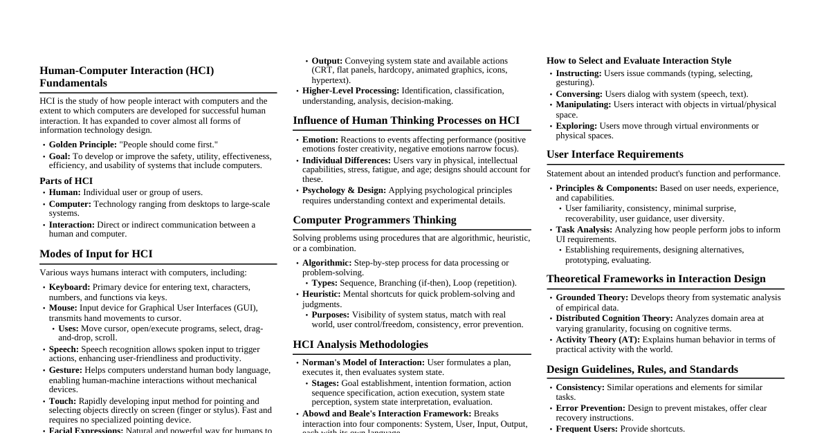 Human Computer Interaction