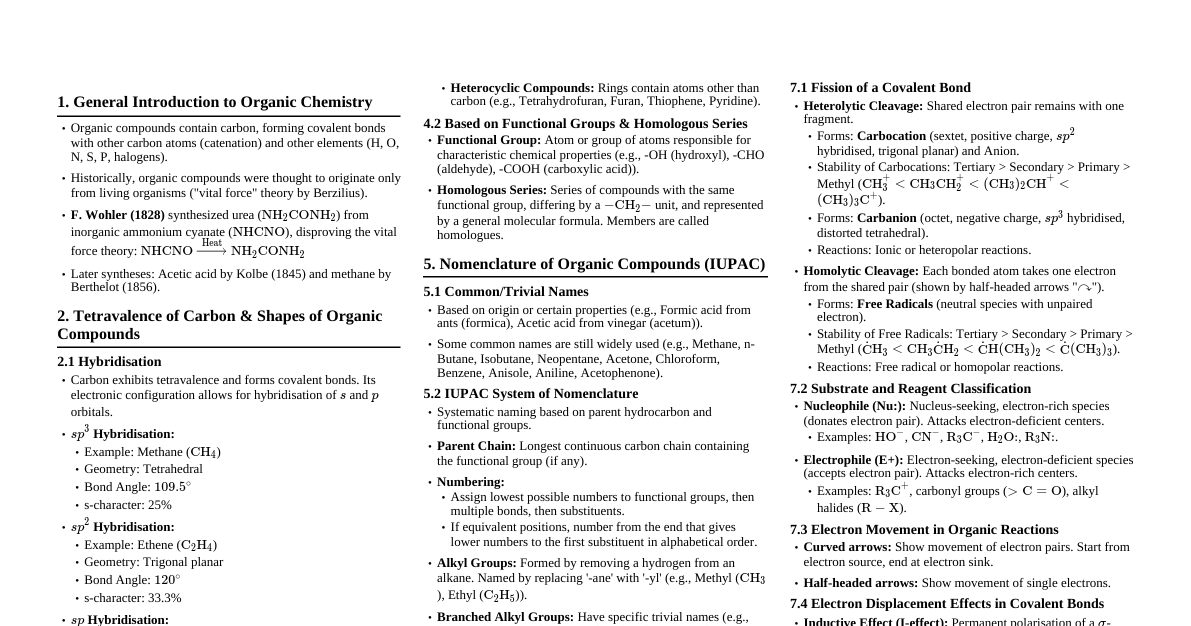 Organic Chemistry Basics