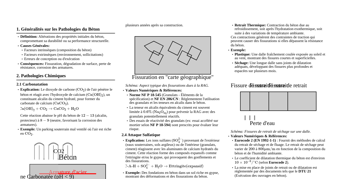Pathologies du Béton