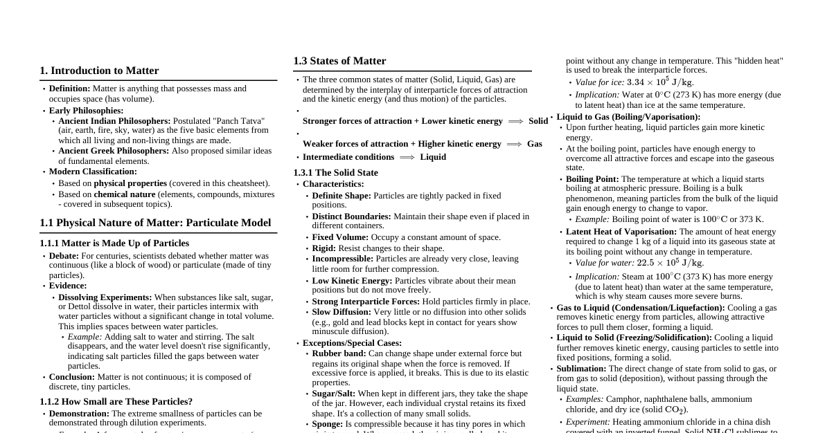 Matter in Our Surroundings