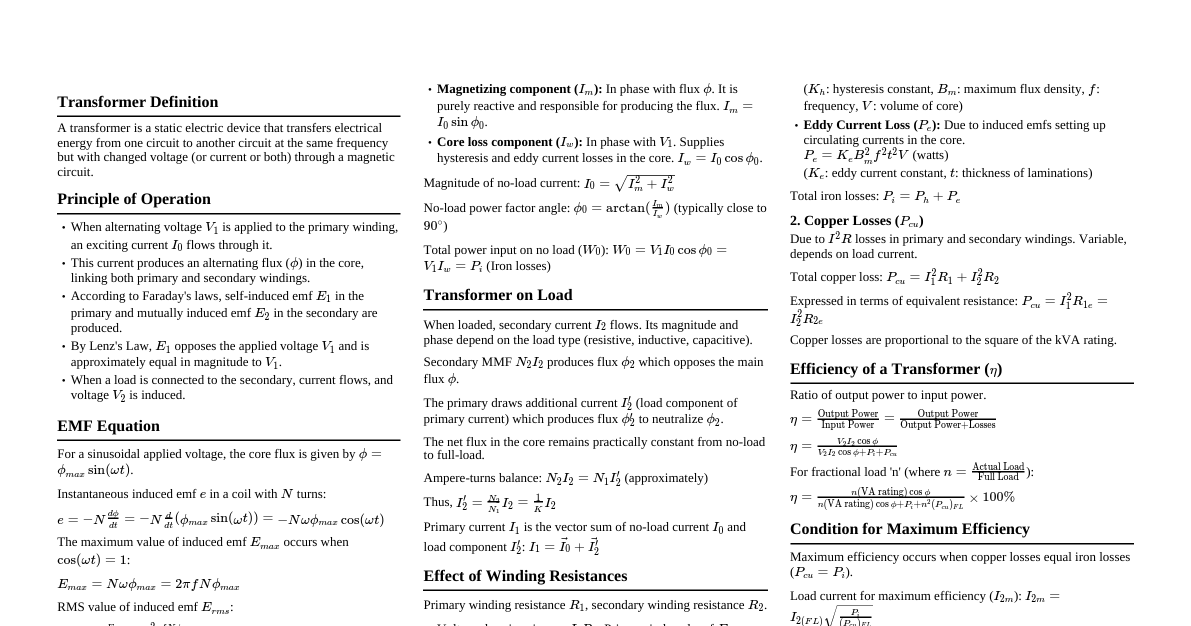 Transformer Essentials