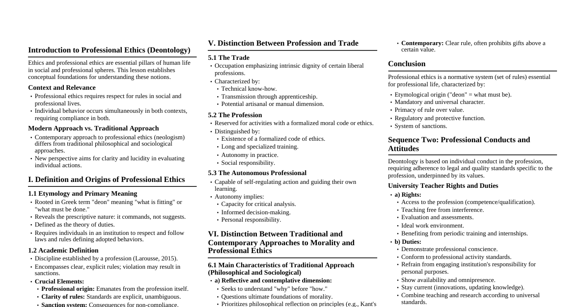 Ethics and Deontology
