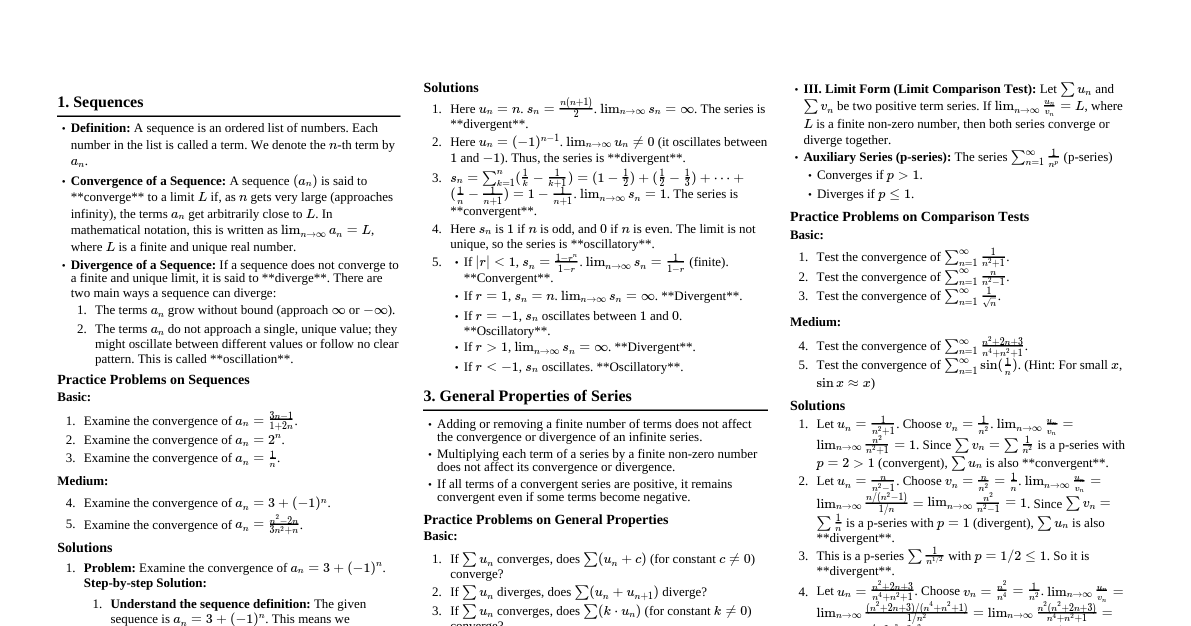 Infinite Series Essentials